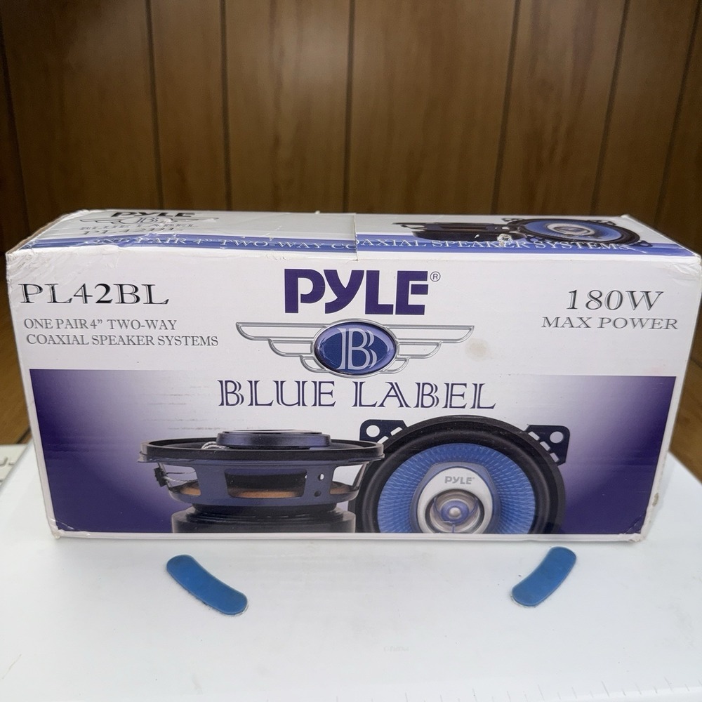 Pyle Audio Car Speakers PL42BL‎ 4" 180 Watt 2 Way (pair) Blue Label New